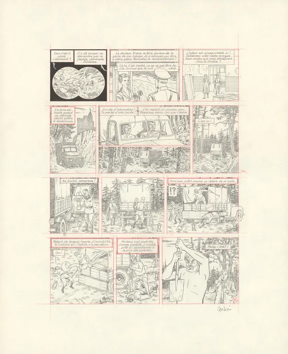Sketch, Blake et Mortimer, Huit heures à Berlin (T.29), Antoine Aubin