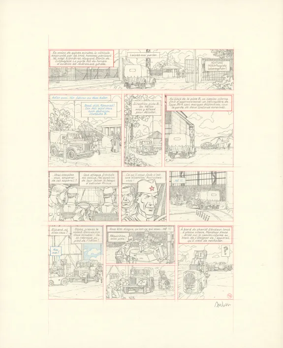 Sketch, Blake et Mortimer, Huit heures à Berlin (T.29), Antoine Aubin