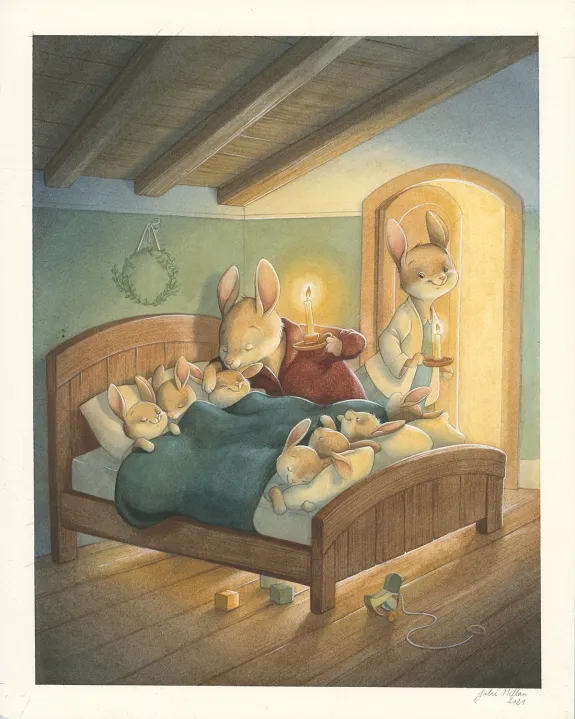Colored illustration, Les belles histoires de grand-mère, Julie Mellan