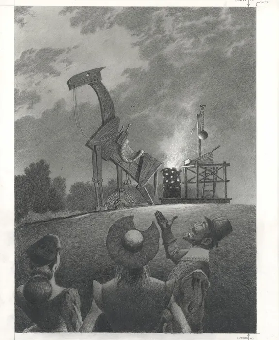 Planche noir et blanc, Don Quichotte de la Manche, Paul & Gaëtan Brizzi