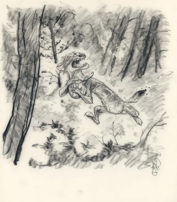 Illustration noir et blanc, Peter de Sève