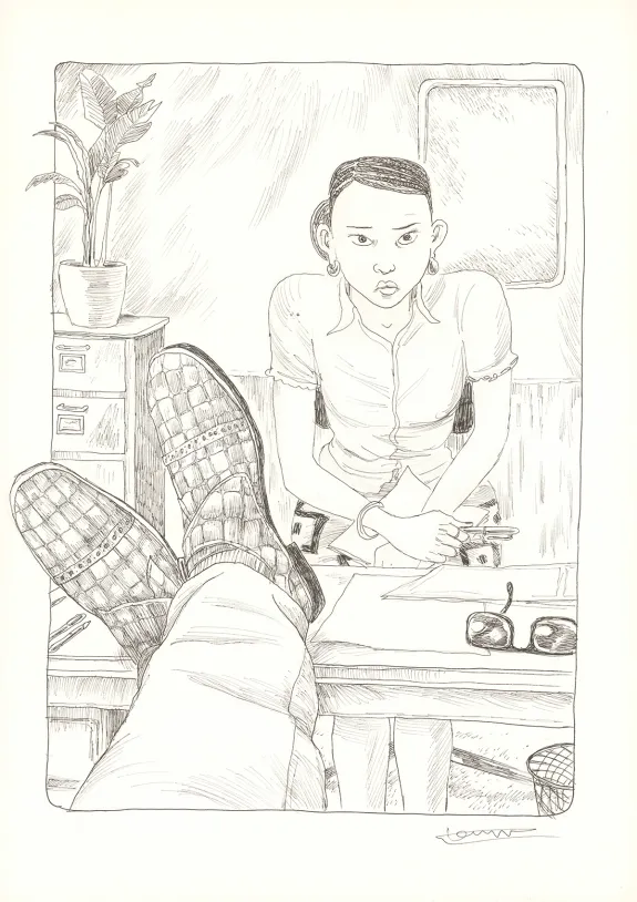 Planche noir et blanc, Aya de Yopougon, Volume 7 (T.7), Clément Oubrerie