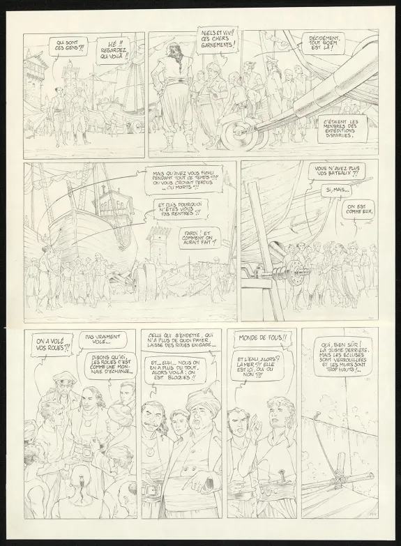 Black and white original page, Sprague (T.1), Olivier Roman