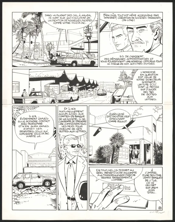 Planche noir et blanc, I.R.$., Silicia Inc. (T.5), Bernard Vrancken