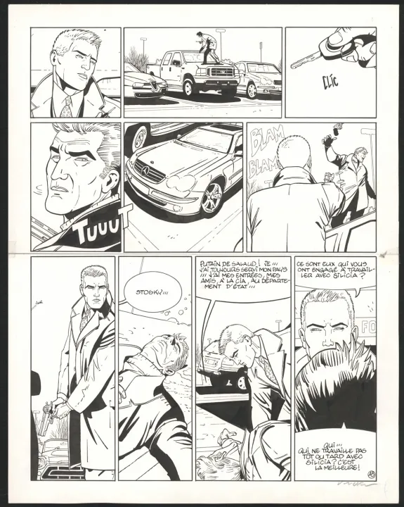 Planche noir et blanc, I.R.$., Silicia Inc. (T.5), Bernard Vrancken