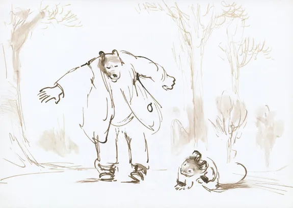 Illustration couleur, Ernest et Célestine, Cet été-là, Gabrielle Vincent