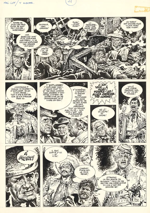 Planche noir et blanc, Mac Coy, Wanted Mac Coy (T.5), Antonio Hernandez Palacios
