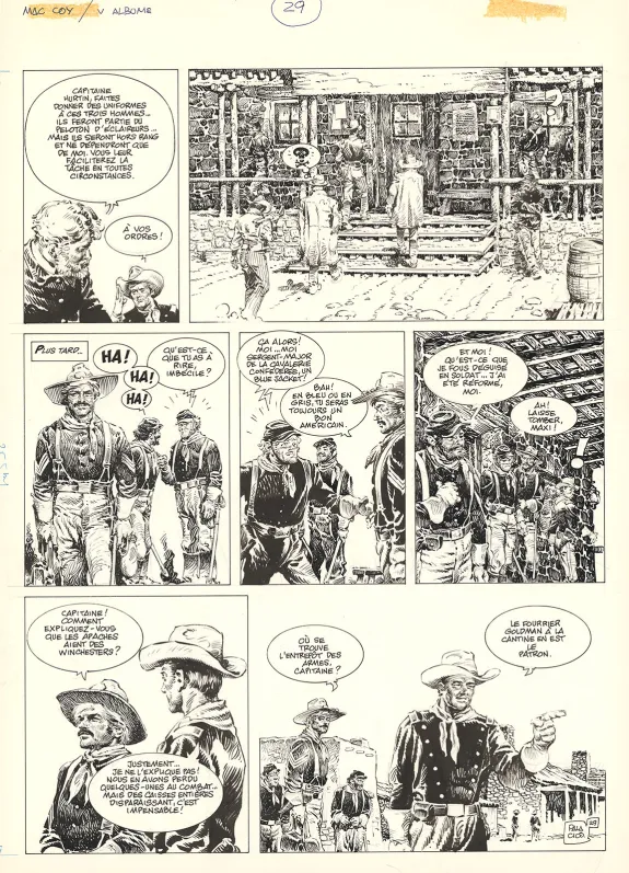 Planche noir et blanc, Mac Coy, Wanted Mac Coy (T.5), Antonio Hernandez Palacios