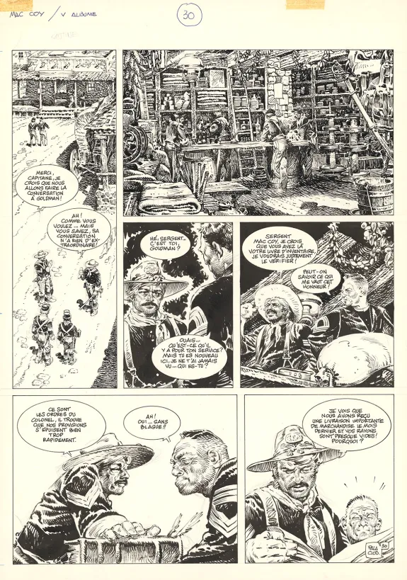 Black and white original page, Mac Coy, Wanted Mac Coy (T.5), Antonio Hernandez Palacios