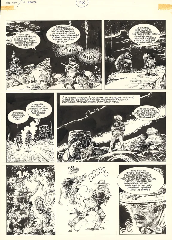 Planche noir et blanc, Mac Coy, Wanted Mac Coy (T.5), Antonio Hernandez Palacios