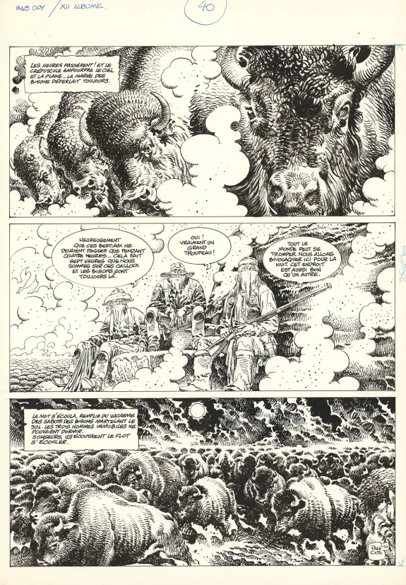 Planche noir et blanc, Mac Coy, L'Outlaw (T.12), Antonio Hernandez Palacios
