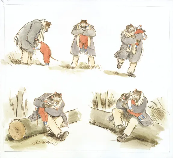 Illustration couleur, Ernest et Célestine, La Cabane, Gabrielle Vincent