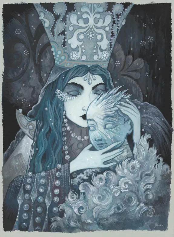 Illustration couleur, La Reine des neiges, Aliocha Gouverneur