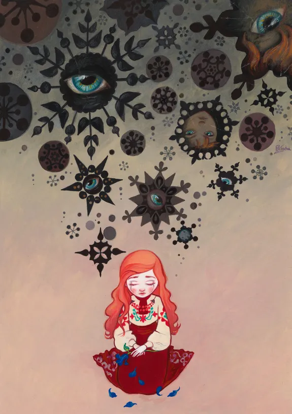 Illustration couleur, La Reine des neiges, Aliocha Gouverneur