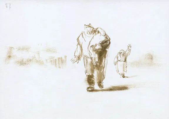Illustration couleur, Ernest et Célestine, La Naissance de Célestine, Gabrielle Vincent