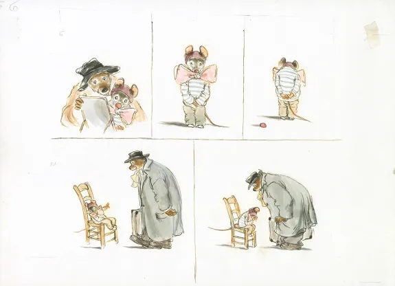 Illustration couleur, Ernest et Célestine, Ernest et Célestine au cirque, Gabrielle Vincent