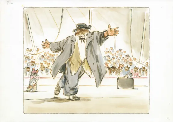 Illustration couleur, Ernest et Célestine, Ernest et Célestine au cirque, Gabrielle Vincent