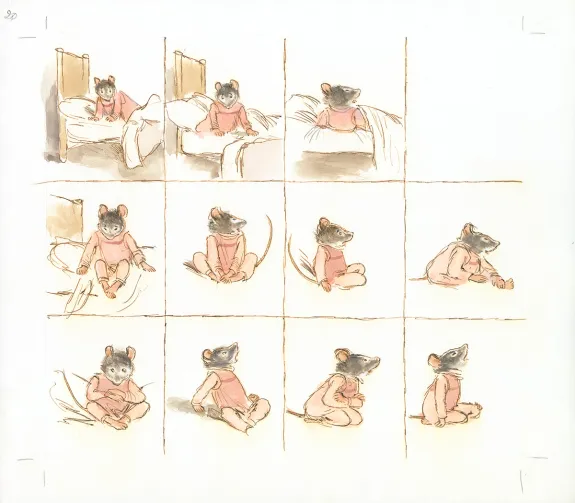 Illustration couleur, Ernest et Célestine, Les Questions de Célestine, Gabrielle Vincent