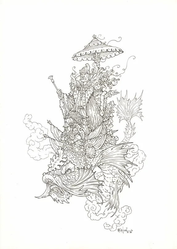 Illustration noir et blanc, Othello, Julien Delval