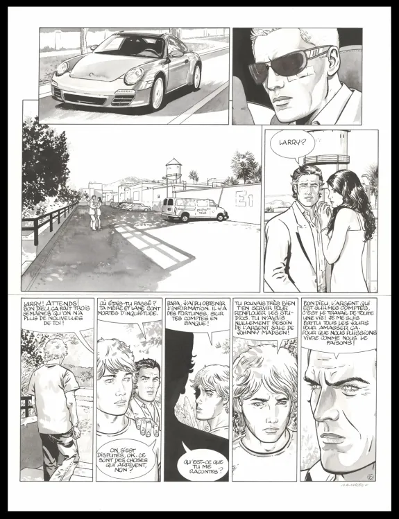 Planche noir et blanc, I.R.$., Le Chemin de Gloria (T.11), Bernard Vrancken