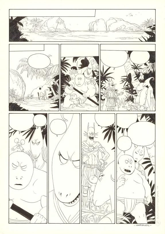 Planche noir et blanc, Donjon Monsters, Un héritage trompeur (T.17), Bertrand Gatignol
