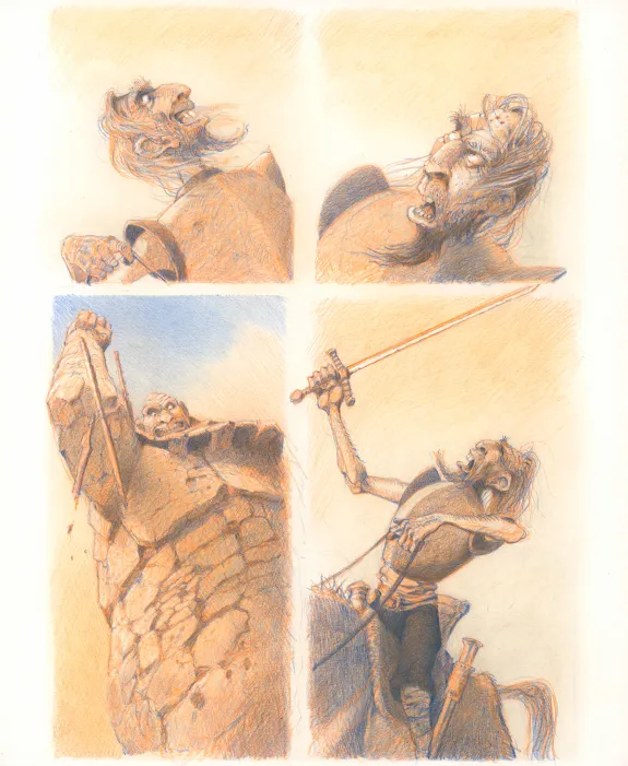 Planche couleur, Don Quichotte de la Manche, Paul & Gaëtan Brizzi