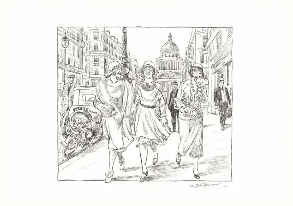Illustration noir et blanc, À mains nues, Tome 1 - 199-1921 (T.1), Clément Oubrerie