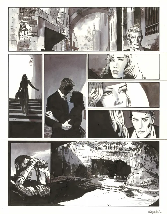 Planche noir et blanc, Les Enfants du ciel, Bernard Vrancken