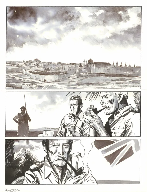 Planche noir et blanc, Les Enfants du ciel, Bernard Vrancken