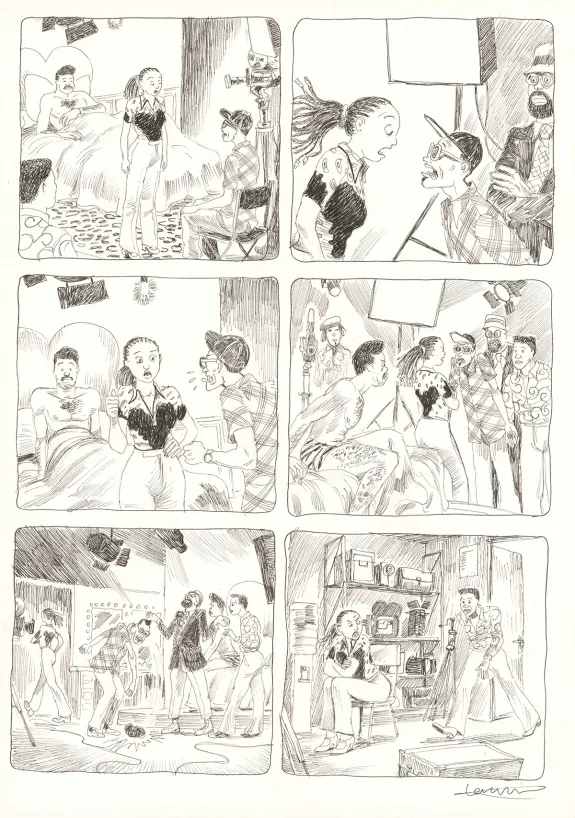 Planche noir et blanc, Aya de Yopougon, Volume 7 (T.7), Clément Oubrerie