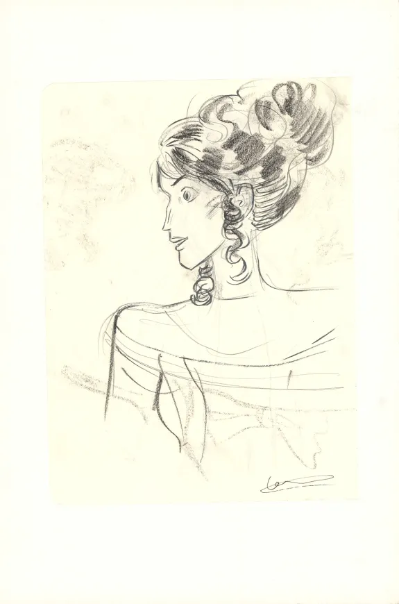 Illustration noir et blanc, Voltaire amoureux, Clément Oubrerie
