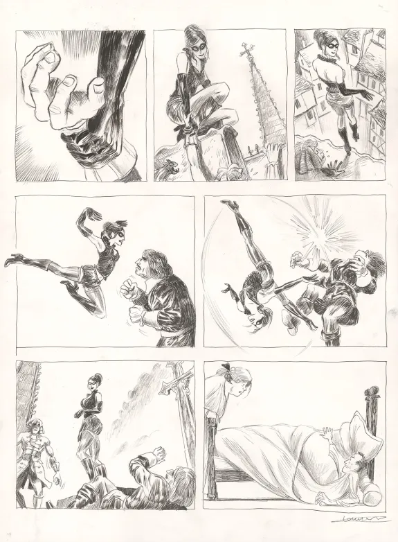 Planche noir et blanc, Voltaire amoureux, Voltaire très amoureux (T.2), Clément Oubrerie