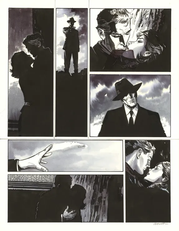 Planche noir et blanc, Les Enfants du ciel, Bernard Vrancken