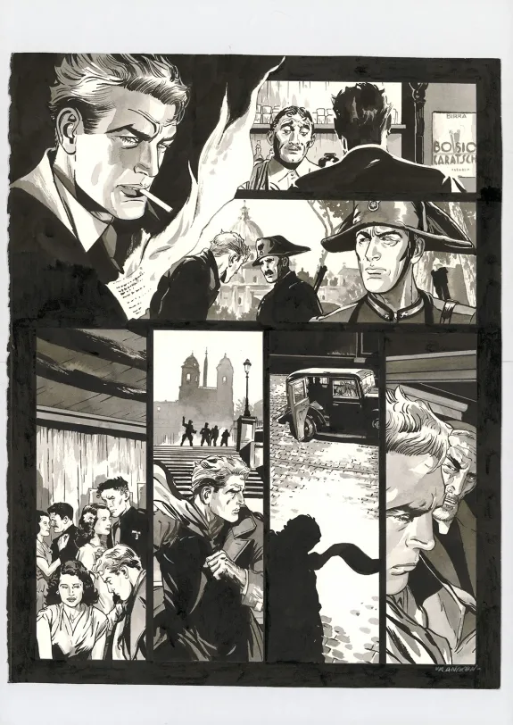 Planche noir et blanc, Les Enfants du ciel, Bernard Vrancken
