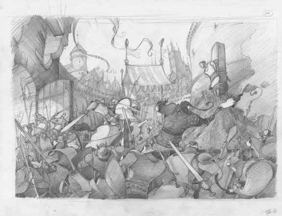 Sketch, Orlando Furioso, Frédéric Pillot