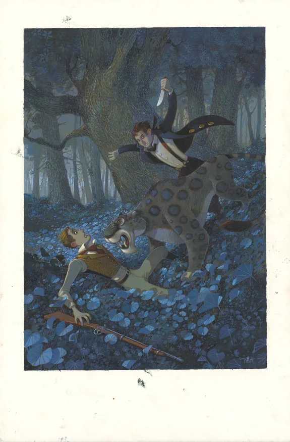 Colored illustration, Deux ans de vacances, Frédéric Pillot