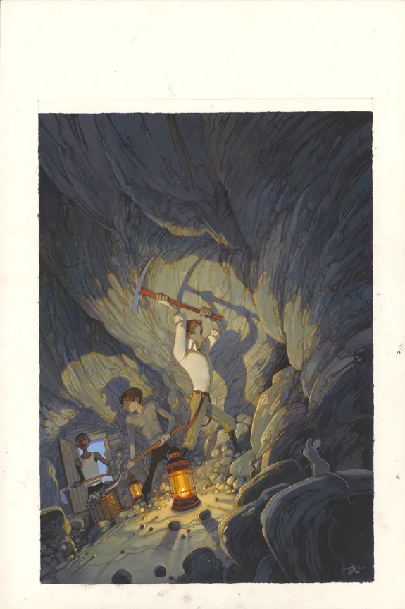 Colored illustration, Deux ans de vacances, Frédéric Pillot