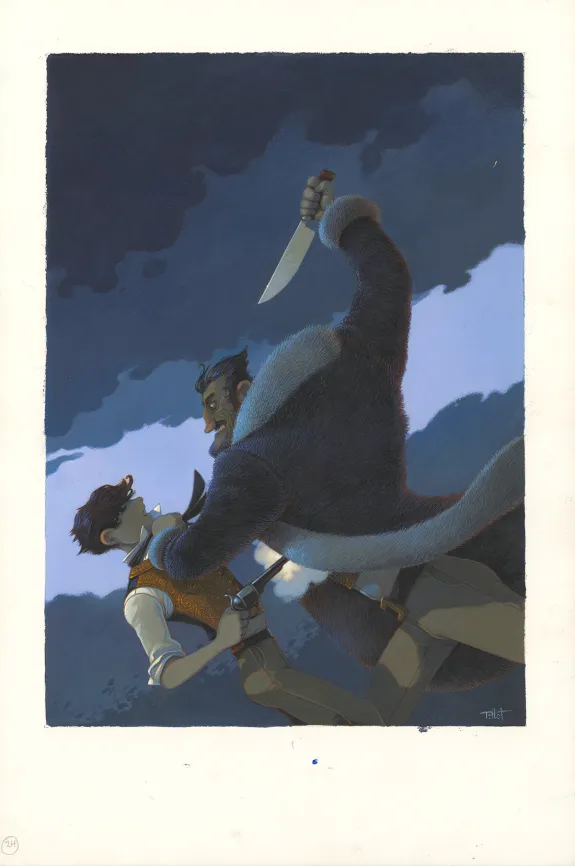 Colored illustration, Deux ans de vacances, Frédéric Pillot