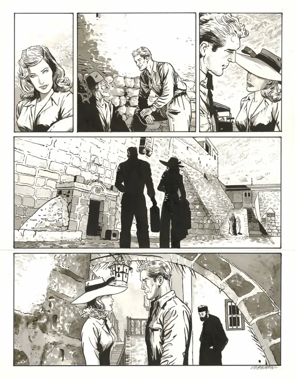 Planche noir et blanc, Les Enfants du ciel, Bernard Vrancken