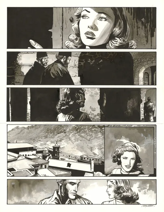 Planche noir et blanc, Les Enfants du ciel, Bernard Vrancken