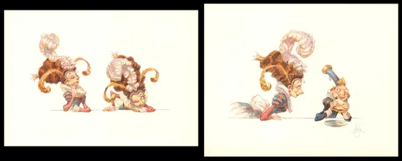 Colored illustration, The Duchess of Whimsy, Peter de Sève