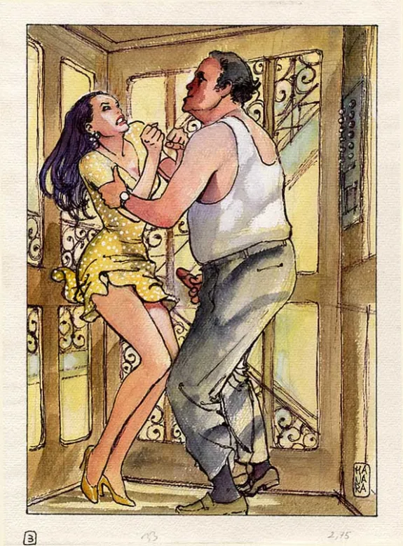 Colored illustration, Milo Manara