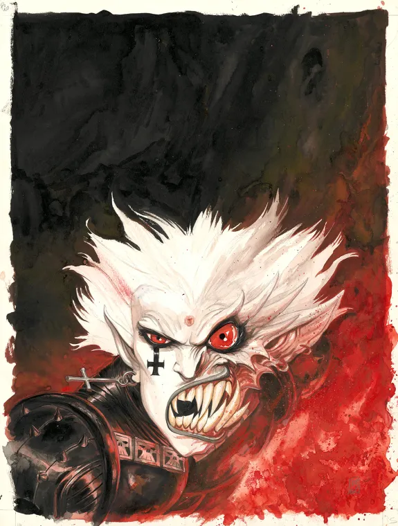 Illustration couleur, Requiem Chevalier Vampire, Danse macabre (T.2), Olivier Ledroit