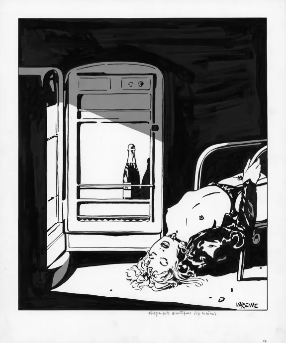 Illustration noir et blanc, Fragments érotiques, Alex Varenne
