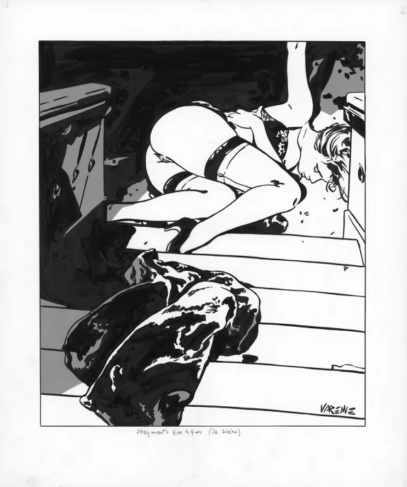 Illustration noir et blanc, Fragments érotiques, Alex Varenne