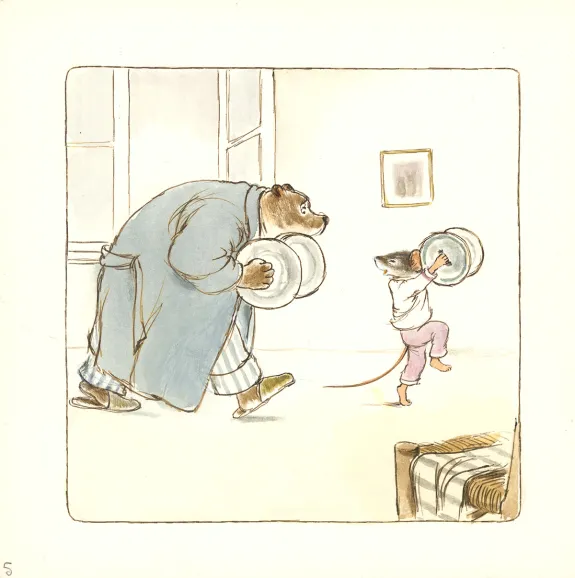 Illustration couleur, Ernest et Célestine, Rataplan plan plan, Gabrielle Vincent