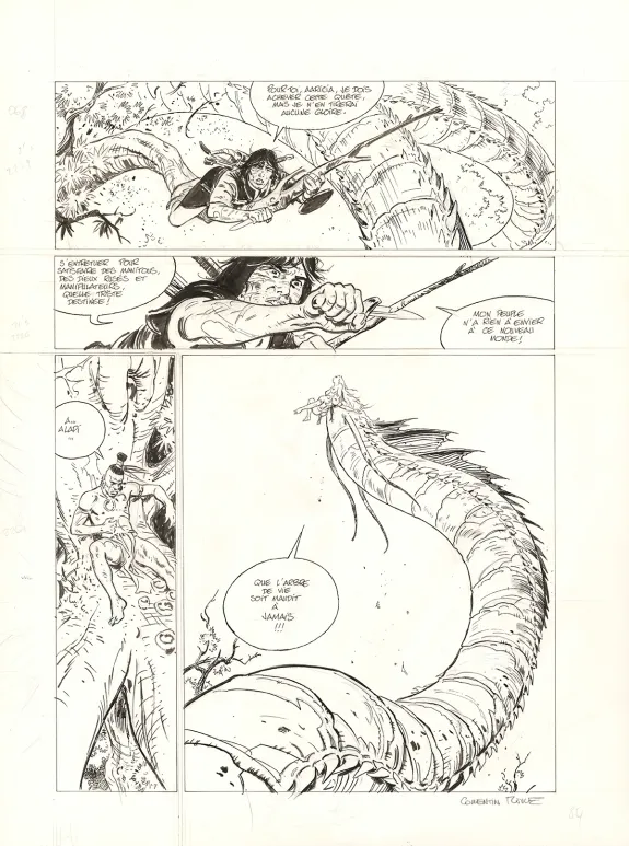 Planche noir et blanc, Thorgal Saga, Wendigo (T.2), Corentin Rouge