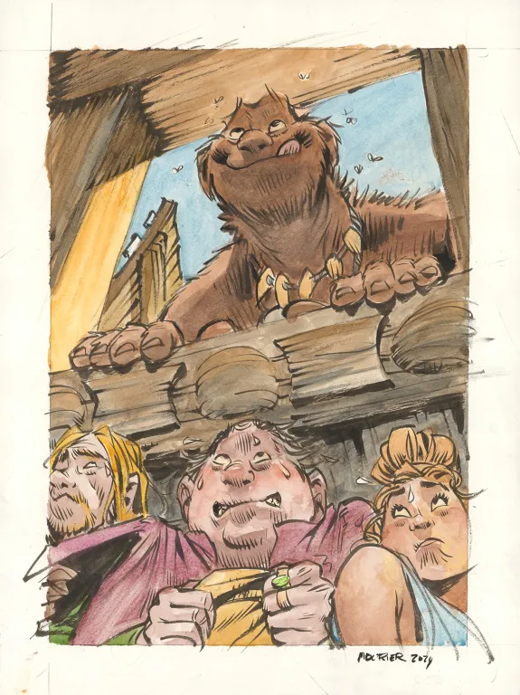 Illustration couleur, Trolls de Troy, Jean-Louis Mourier