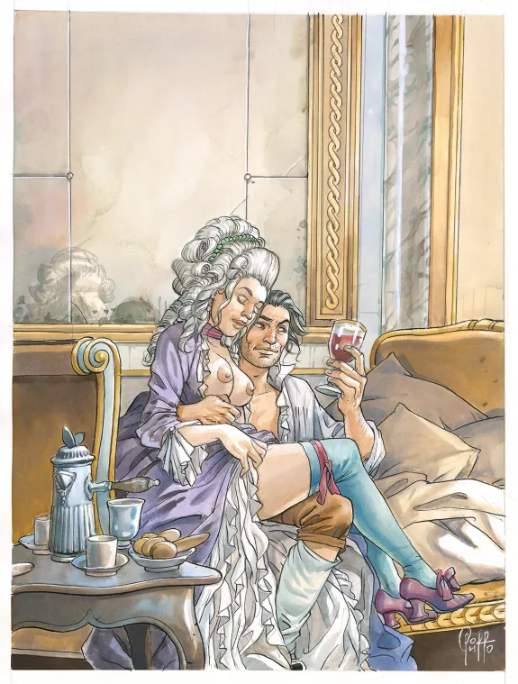 Illustration couleur, Giacomo C., Le Maître et son valet (T.4),  Griffo