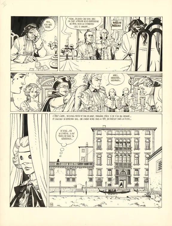 Planche noir et blanc, Giacomo C., La Dame au cœur de suie (T.3),  Griffo